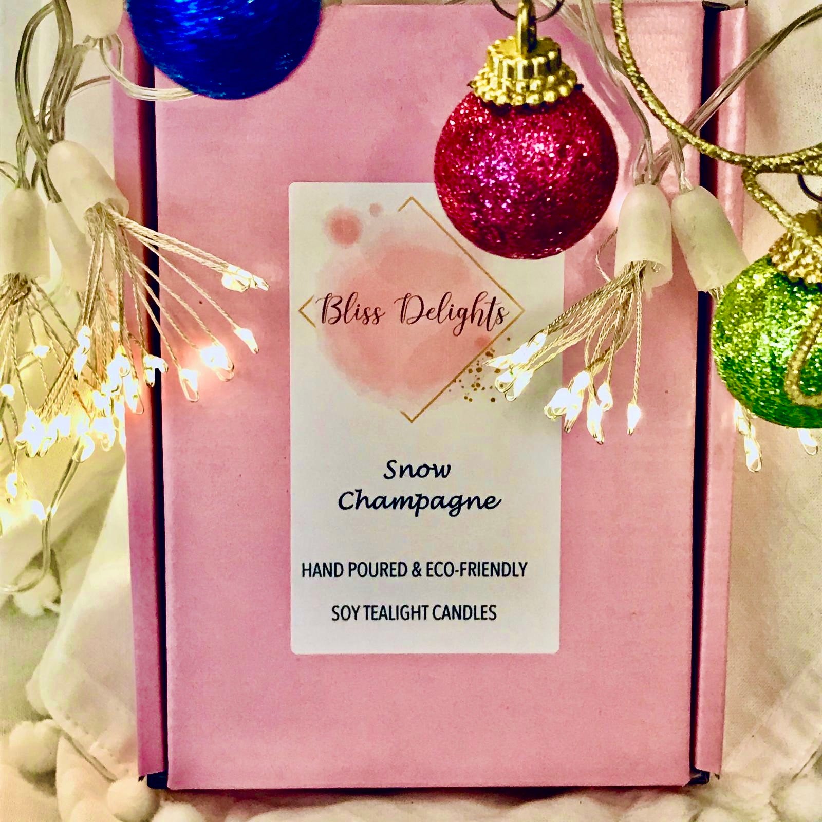 Bliss Delights Snow Champagne Soy Tealights | Zero Waste, Eco & Vegan