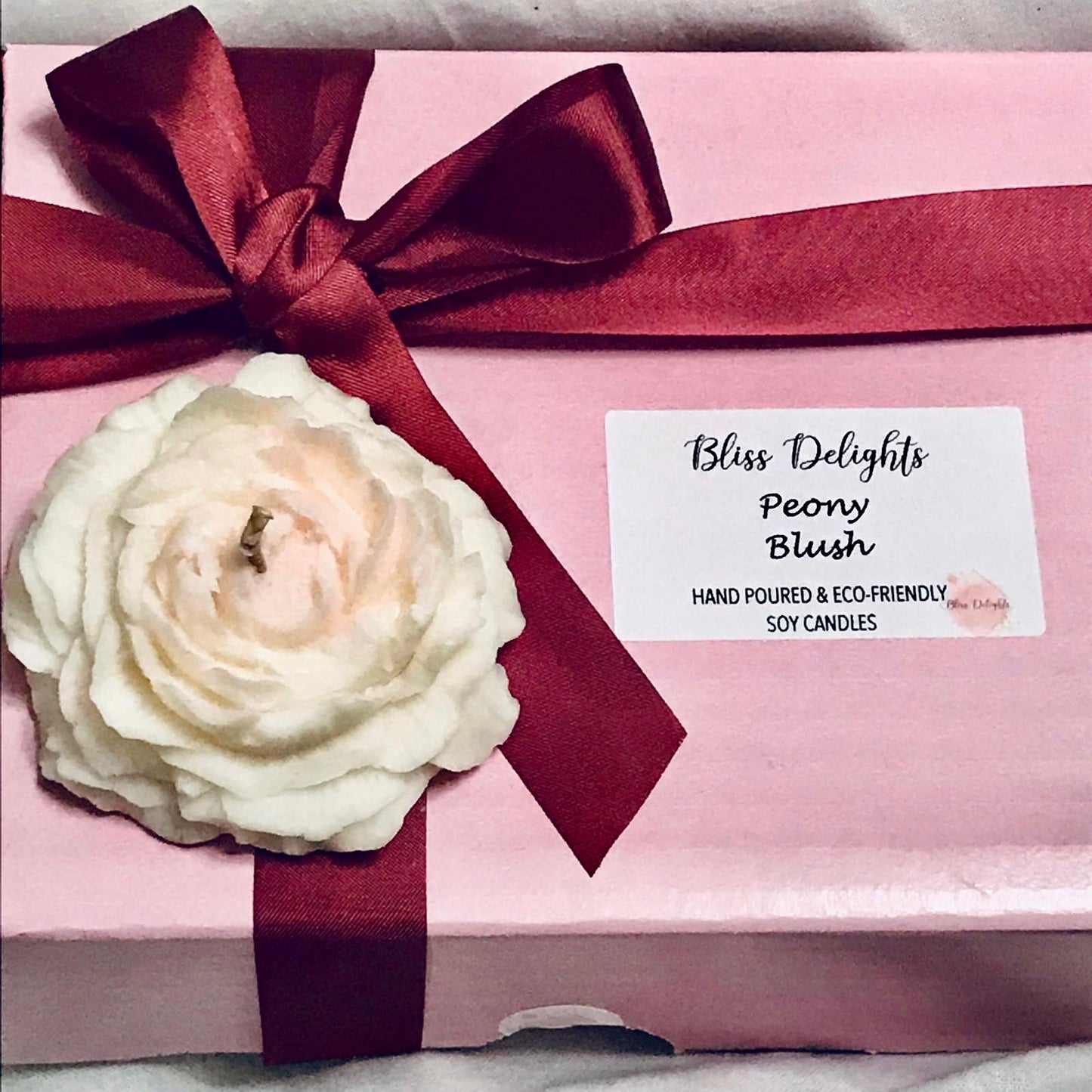 Bliss Delights Set of 3 Peony Candles