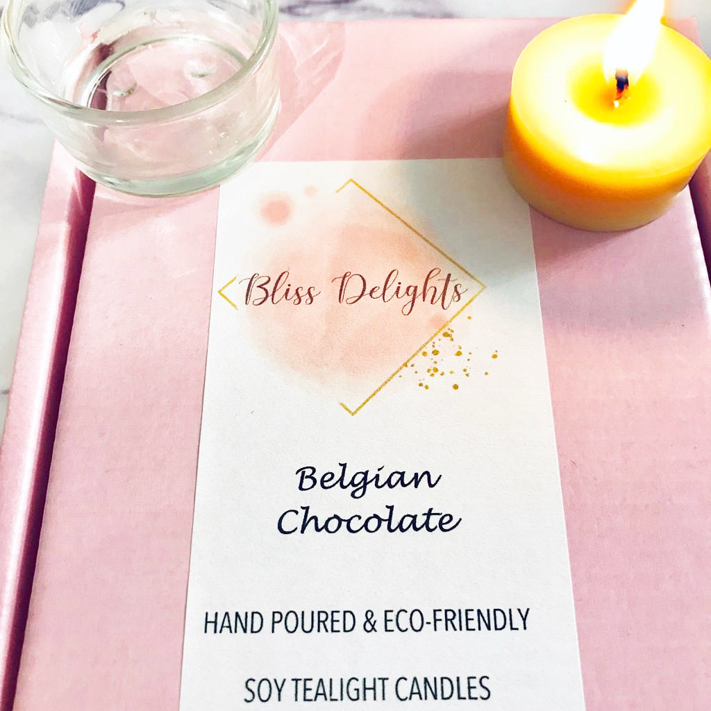 Bliss Delights Belgian Chocolate Refill Tealights | Vegan Soy