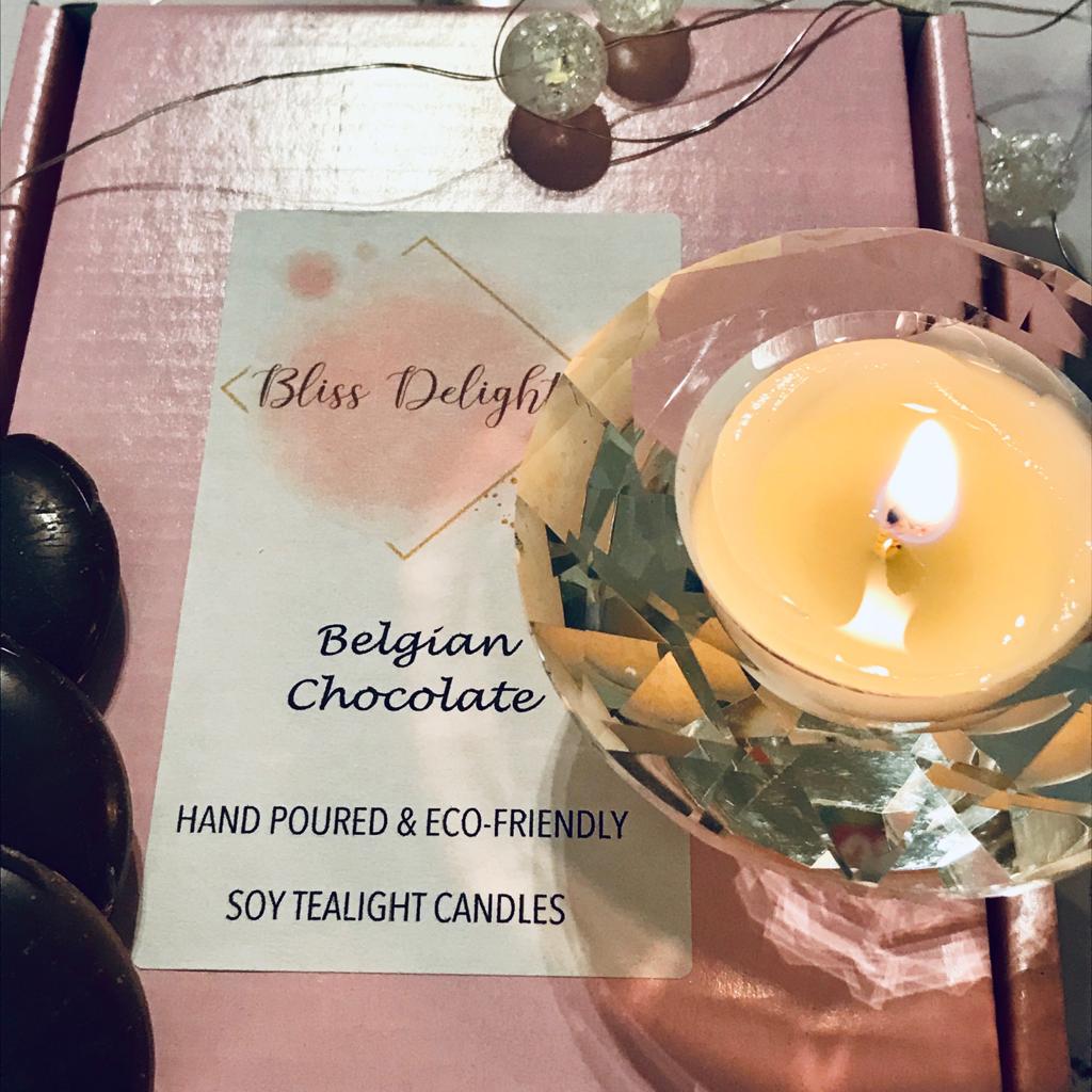 Bliss Delights Belgian Chocolate Refill Tealights | Vegan Soy