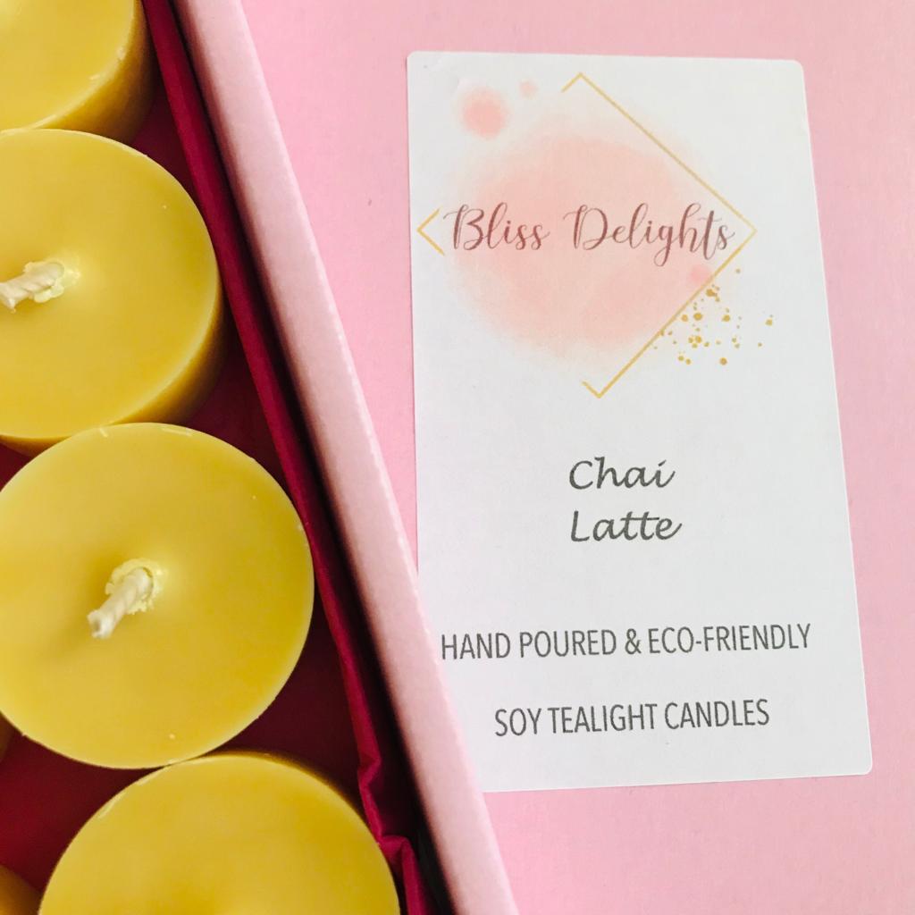 Bliss Delights Chai Latte Tealights | Halloween Tealights Vegan