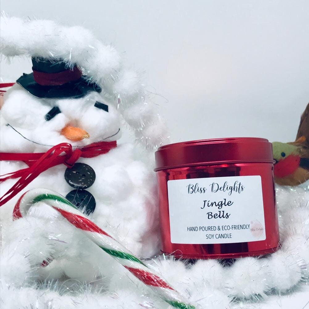 Bliss Delights Jingle Bells Scented Christmas Candle | Soy Candle
