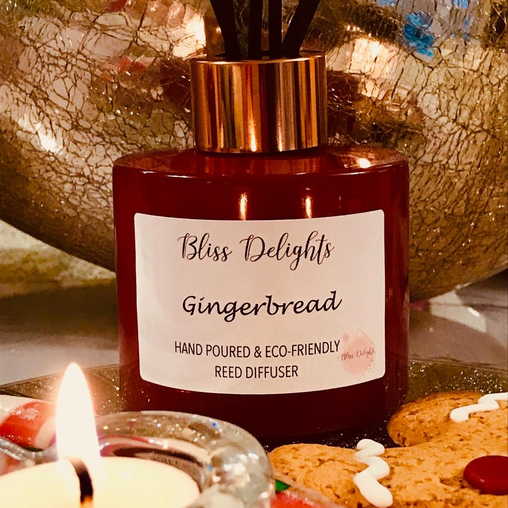 Bliss Delights Christmas Gingerbread Eco-Friendly Reed Diffuser