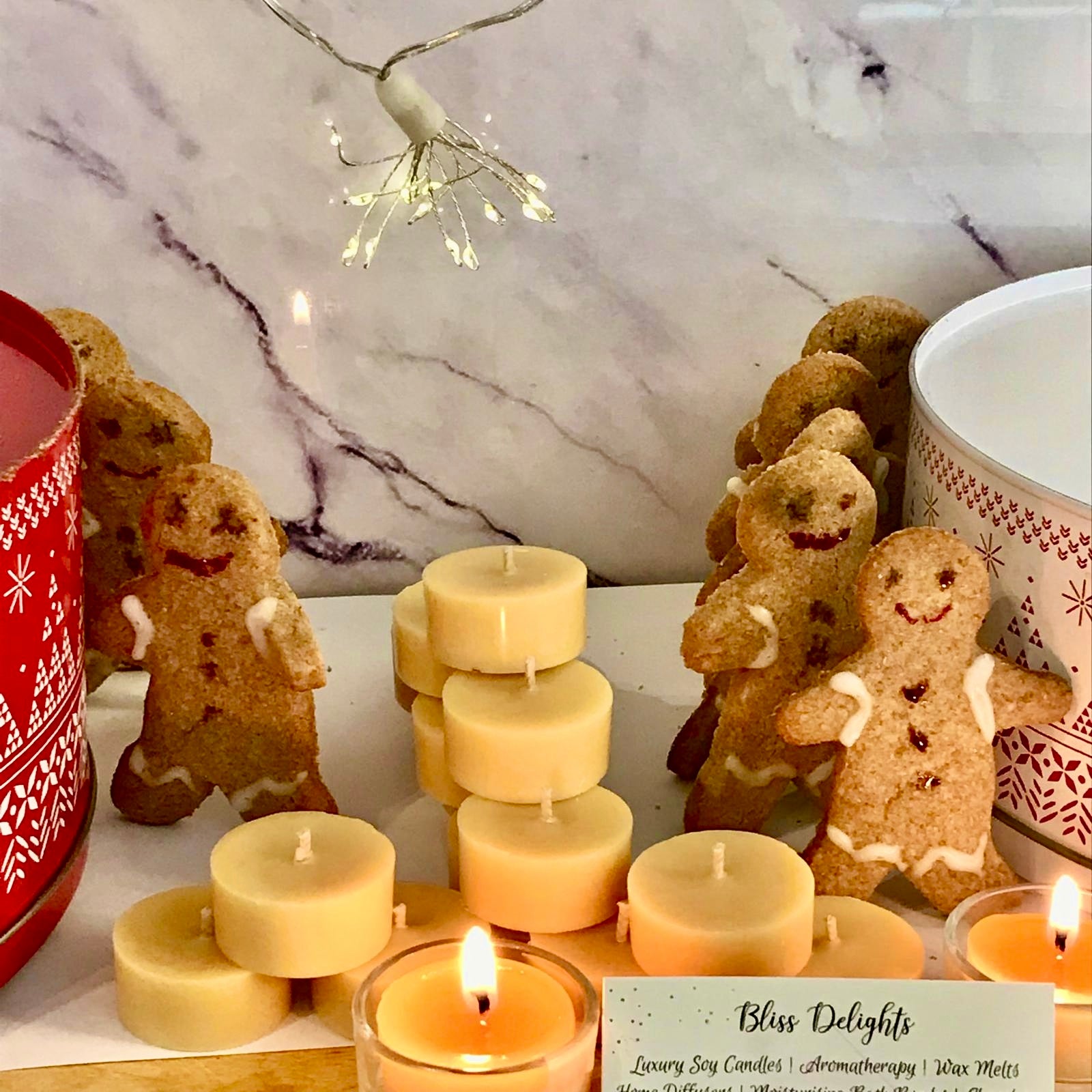 Bliss Delights Gingerbread Soy Tealight Candles