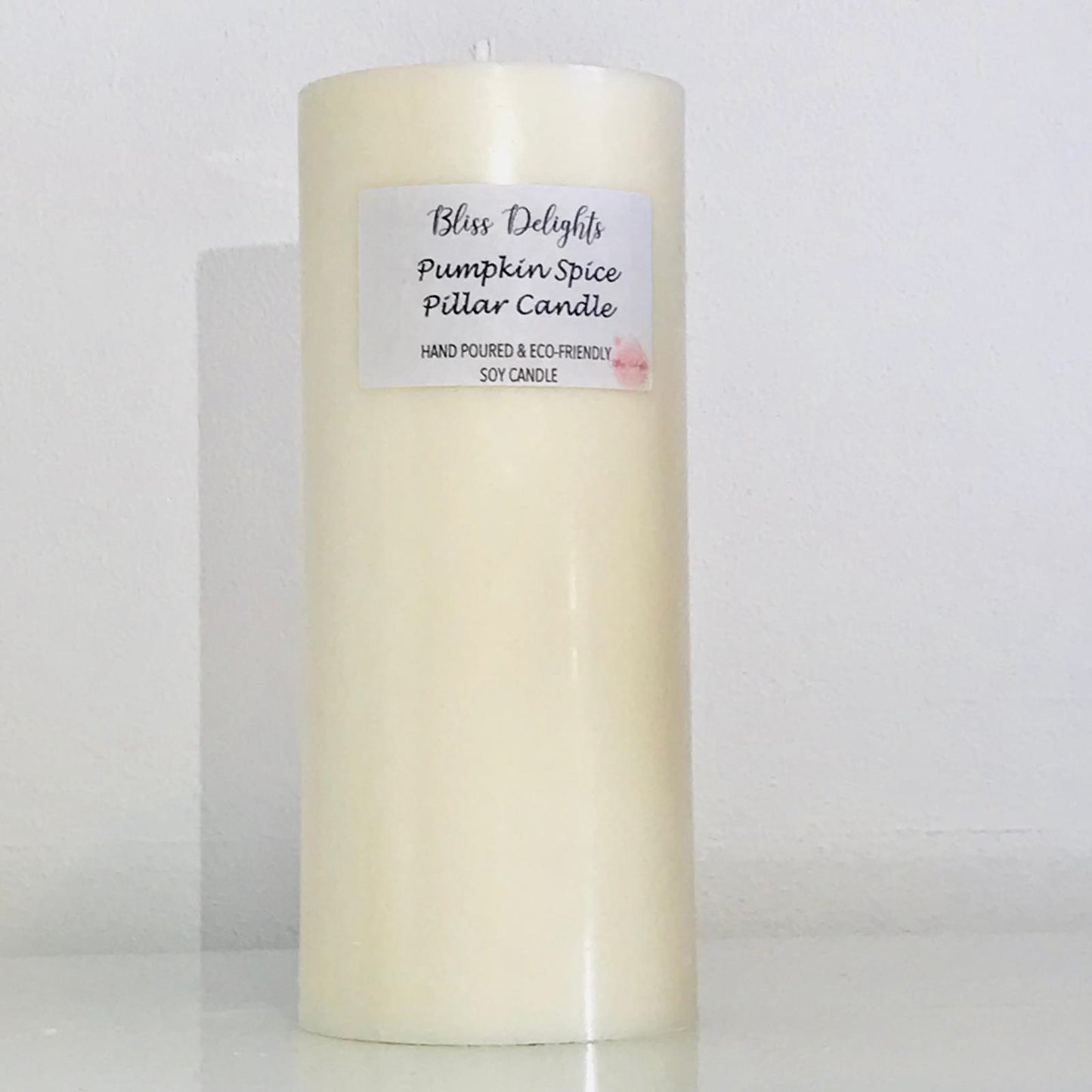 Bliss Delights Pumpkin Spice Soy Pillar Candles | Eco Vegan Candle