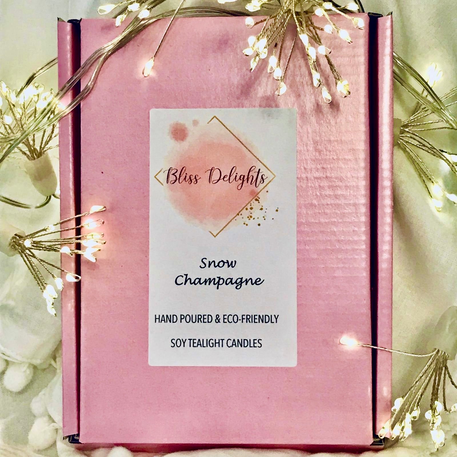 Bliss Delights Snow Champagne Soy Tealights | Zero Waste, Eco & Vegan