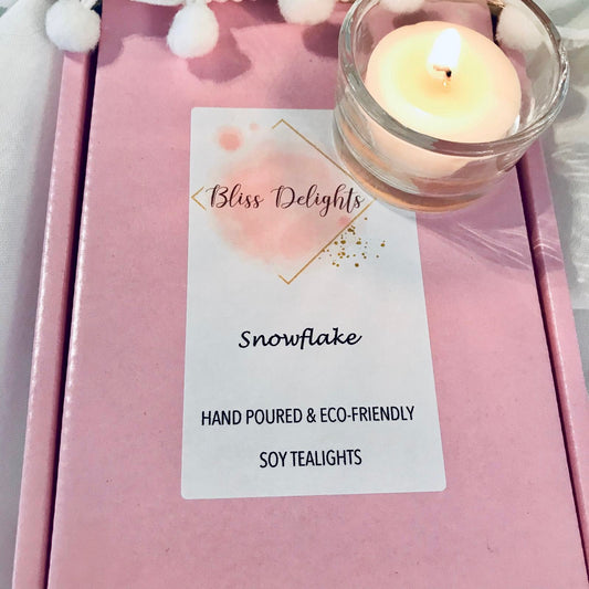 Bliss Delights Snowflake Tealights | Vegan Refill Tealights