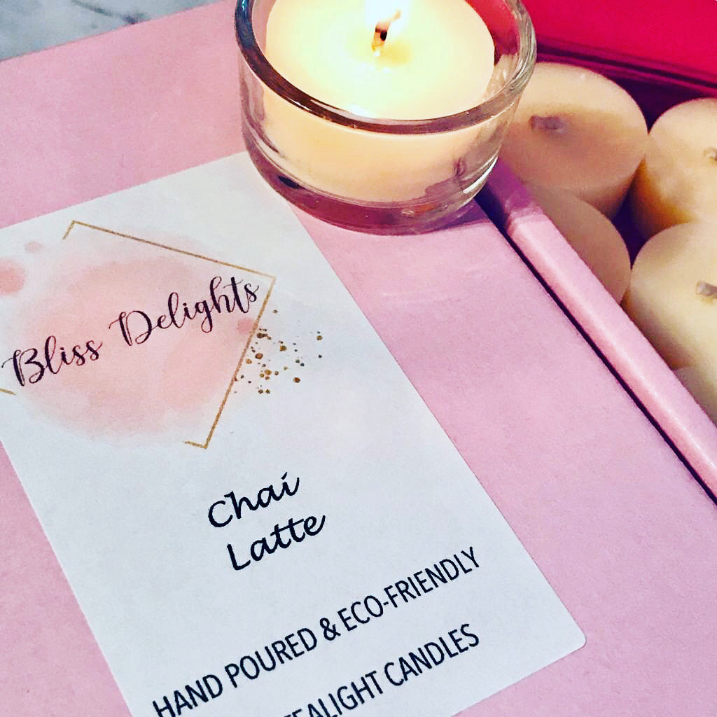 Bliss Delights Chai Latte Tealights | Halloween Tealights Vegan