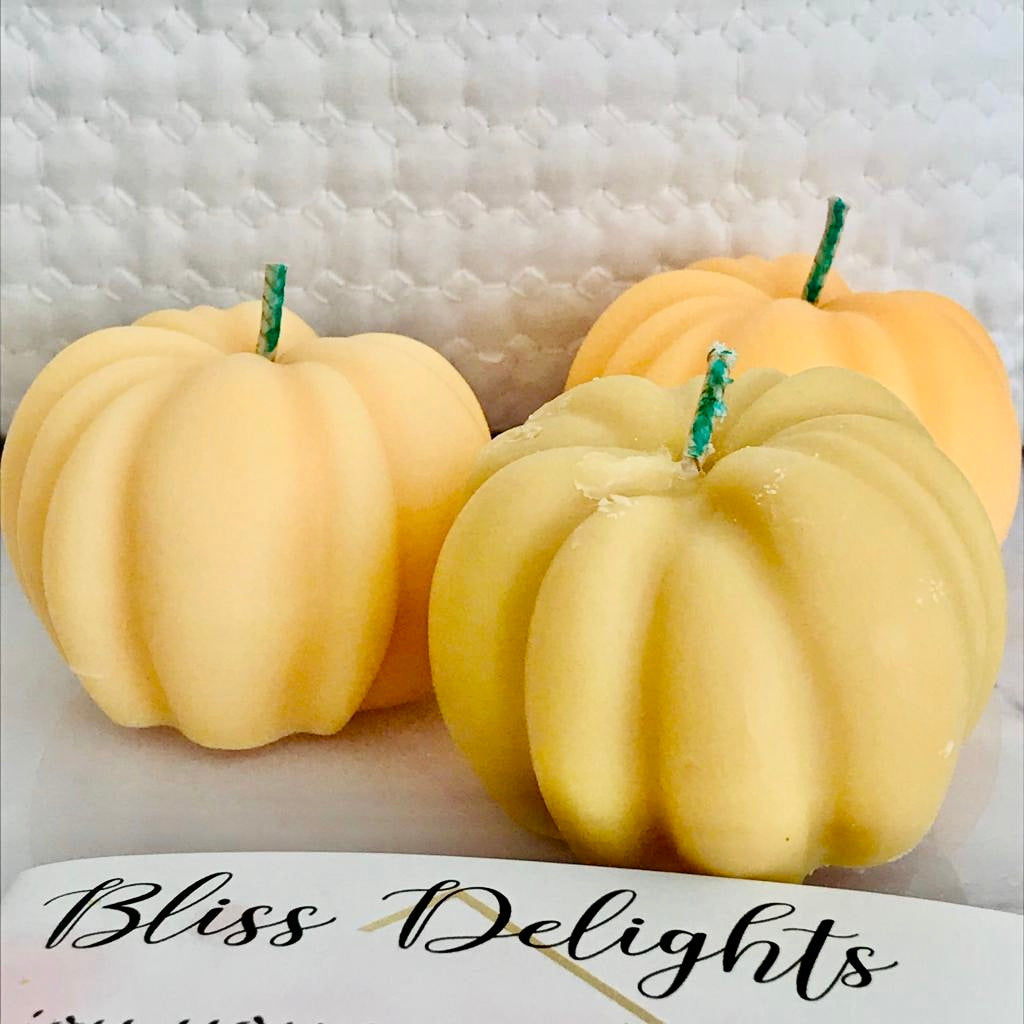 Bliss Delights Pumpkin Candles | Halloween Pumpkin Spice Candles