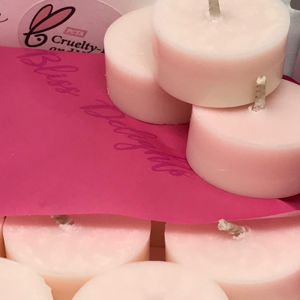 Bliss Delights Pink Champagne & Pomelo Refill Tealights | Vegan Soy