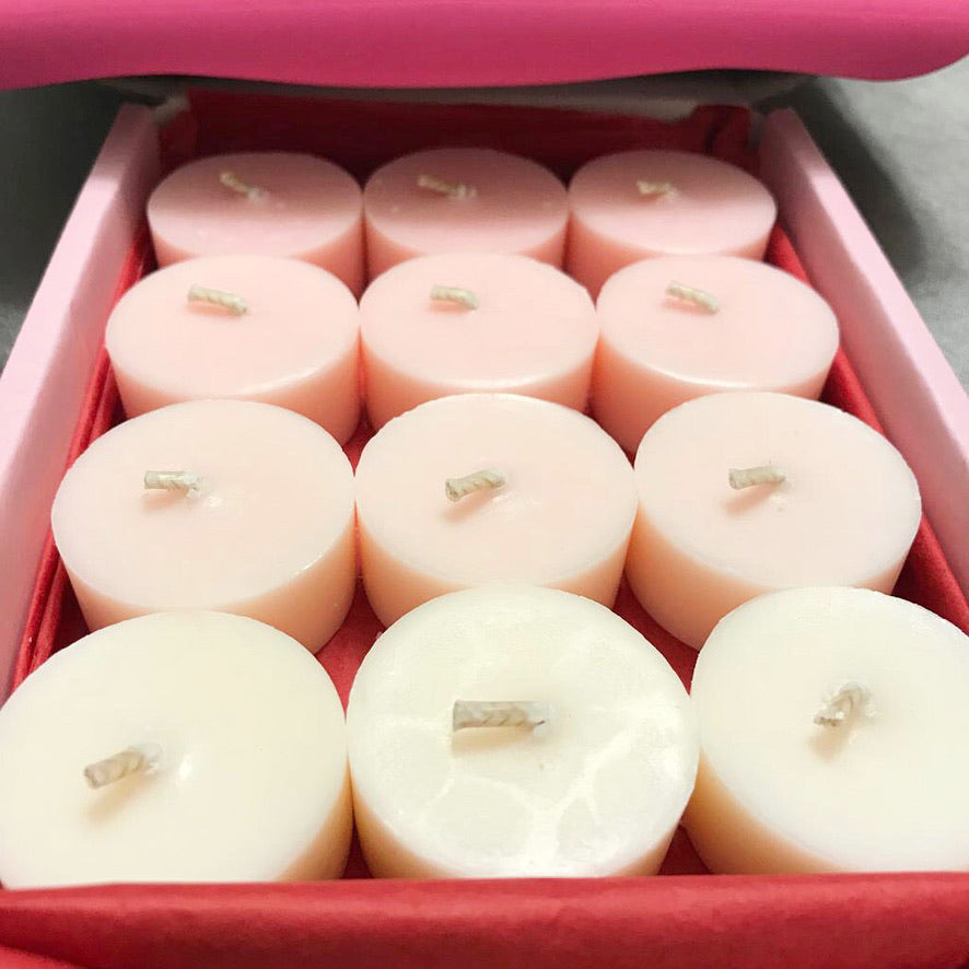 Bliss Delights Peony Blush Refill Tealights | Zero Waste, Eco & Vegan