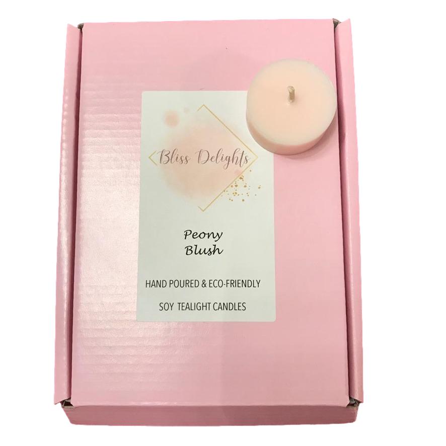 Bliss Delights Peony Blush Refill Tealights | Zero Waste, Eco & Vegan