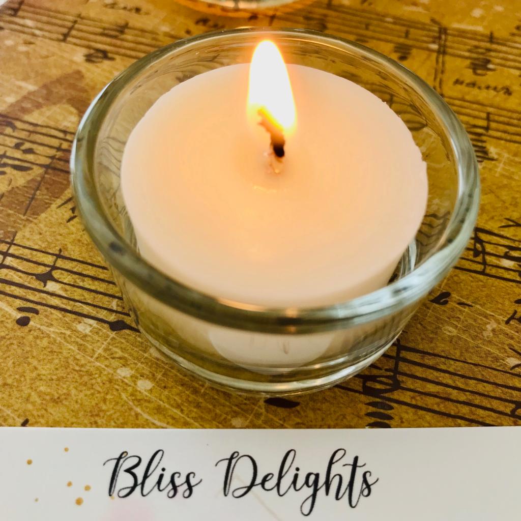 Bliss Delights Unscented Soy Tealights | Eco-Friendly Refill Tealights
