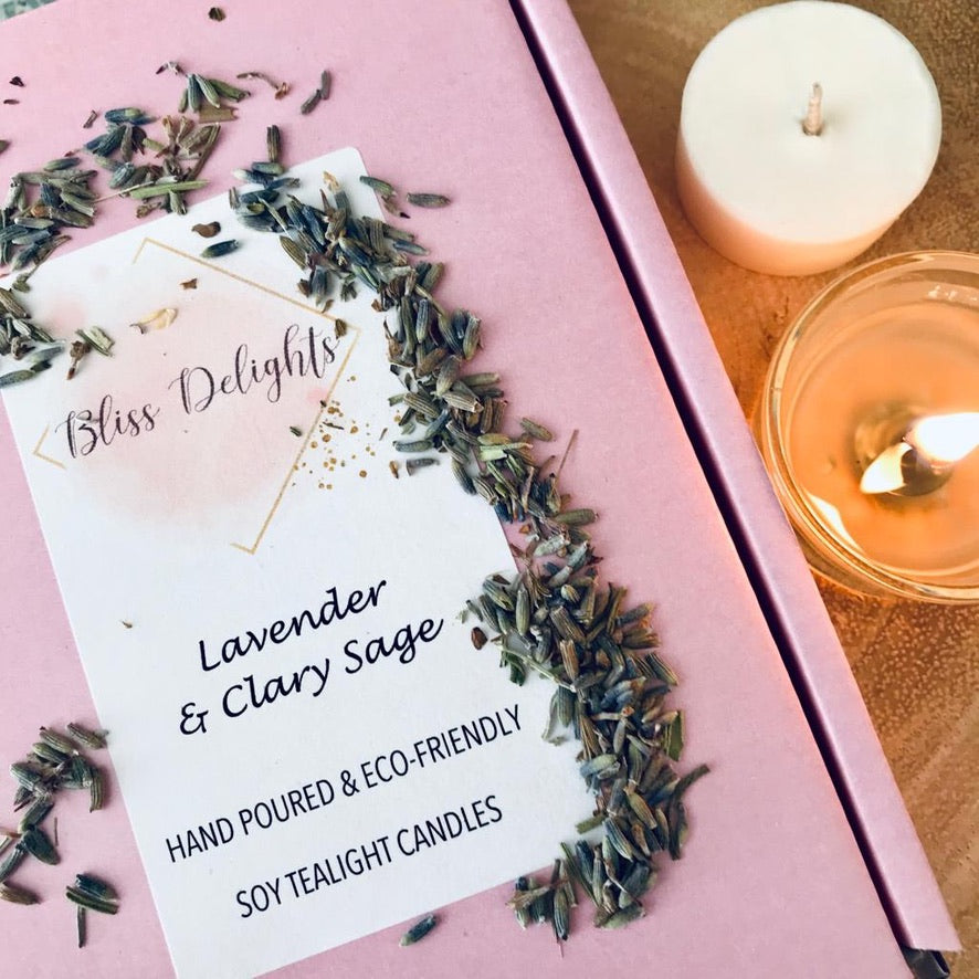 Bliss Delights Lavender & Clary Sage Refill Tealights | Eco & Vegan