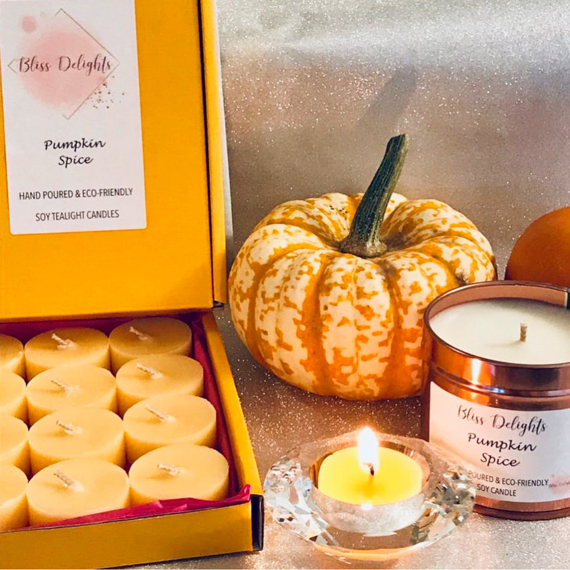 Bliss Delights Pumpkin Spice Tealights | Halloween Tealights