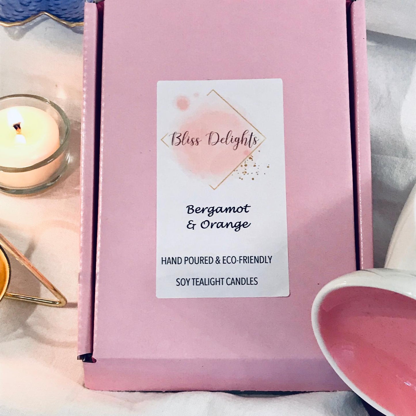 Bliss Delights Bergamot & Orange Refill Tealights | Vegan Soy