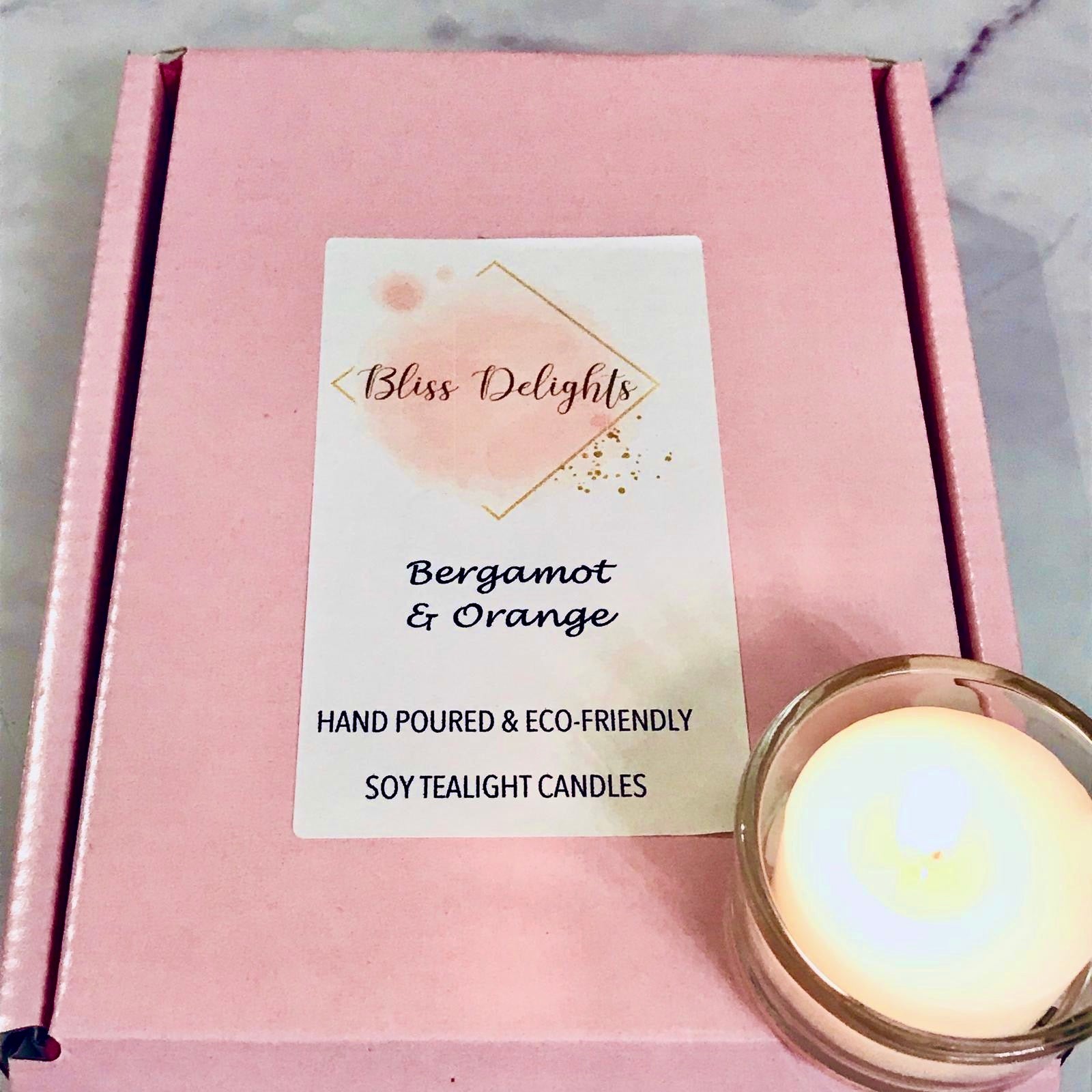 Bliss Delights Bergamot & Orange Refill Tealights | Vegan Soy