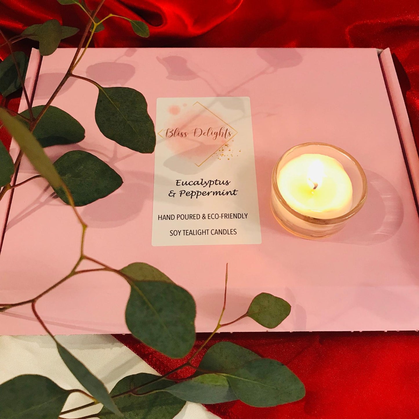 Bliss Delights Eucalyptus & Mint Refill Tealights | Eco & Vegan Soy