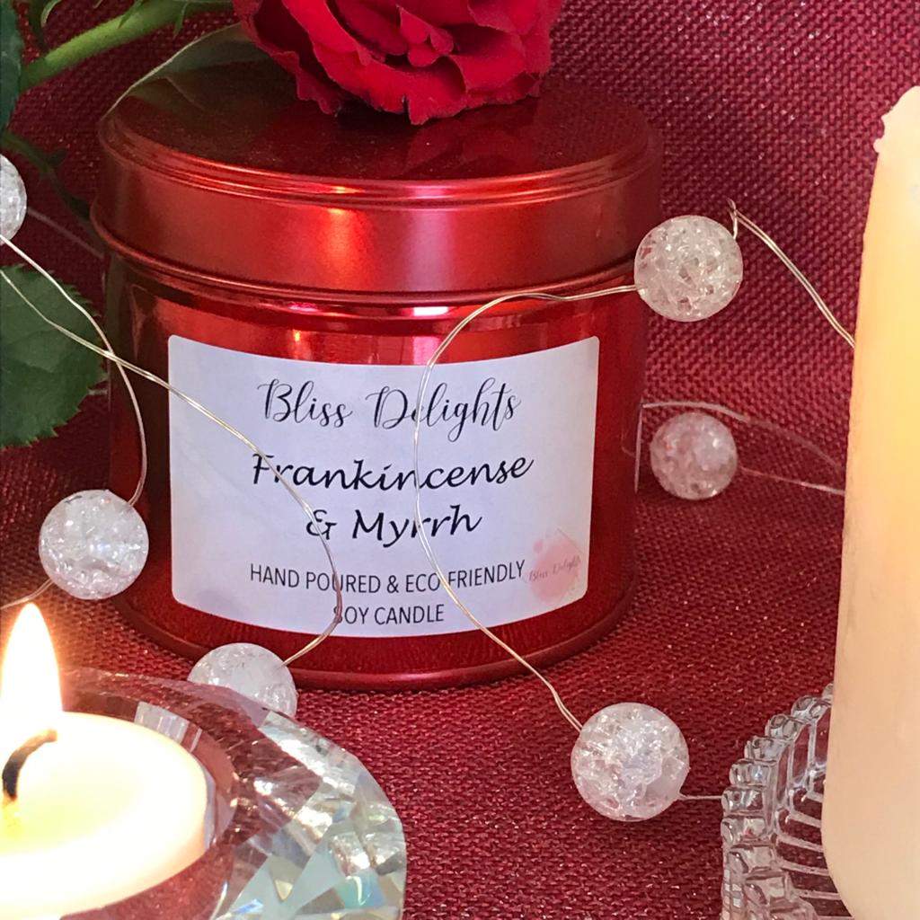 Frankincense & Mhyrr Soy Candle Tin