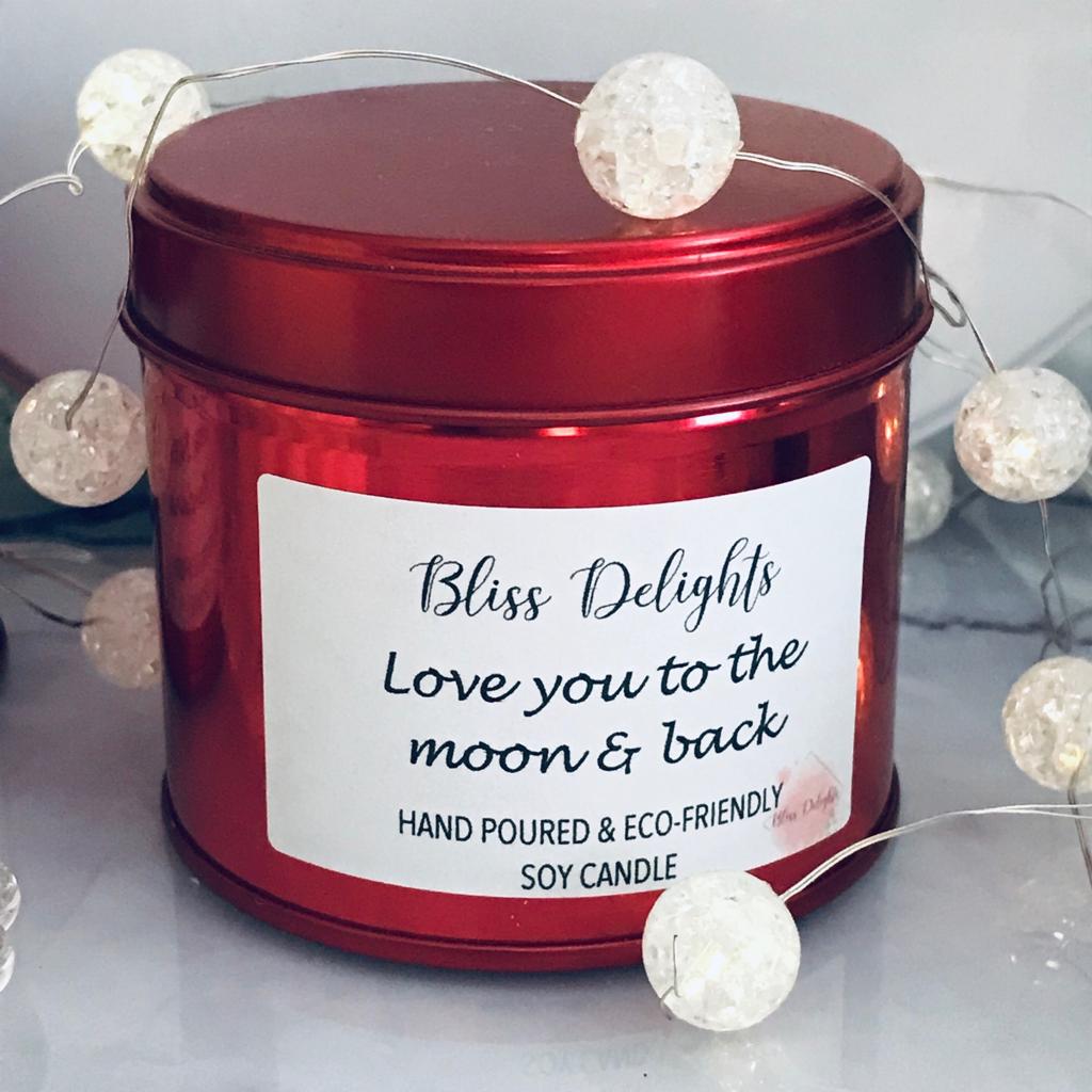 Bliss Delights Love You to the Moon & Back Candle | Valentine's Candle