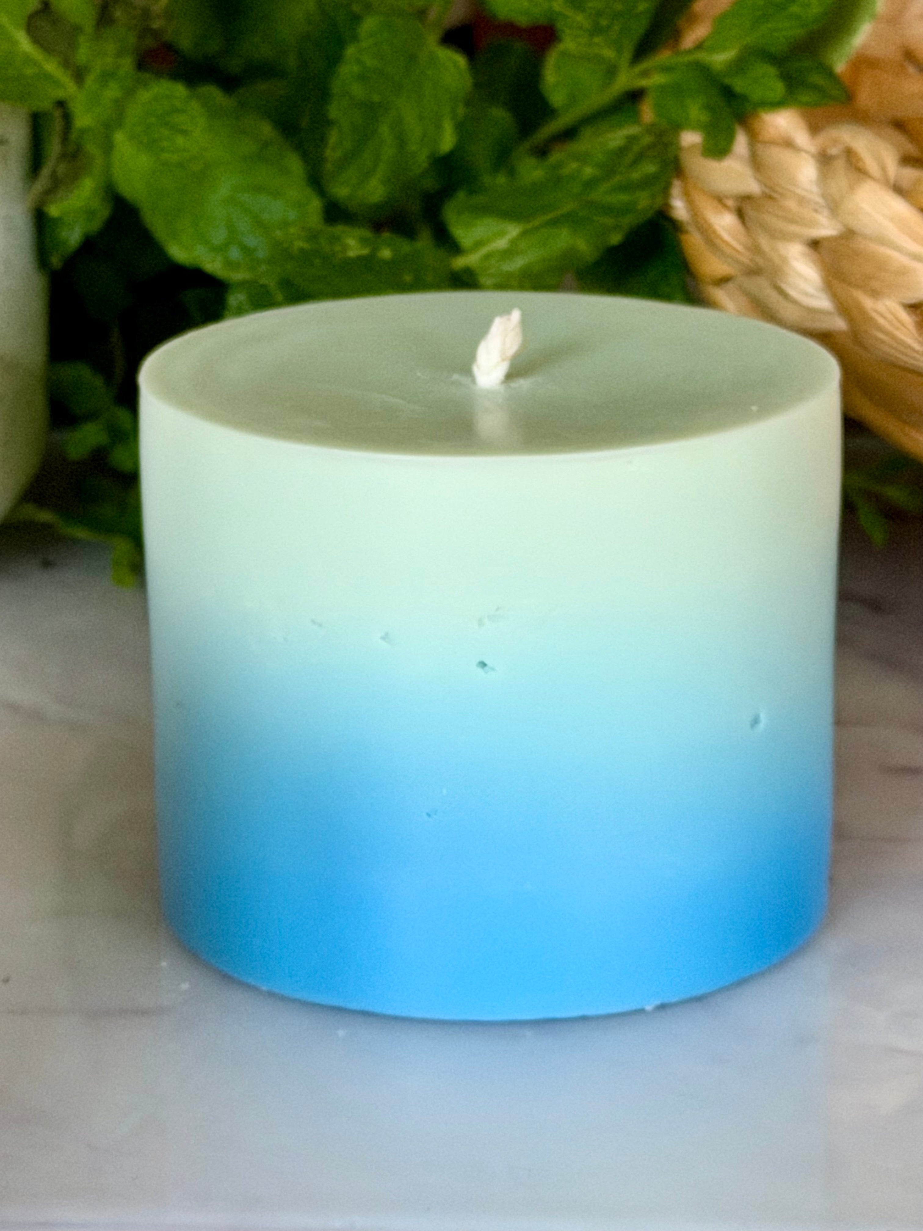 Bliss Delights Marine Ombre Soy Pillar Candle