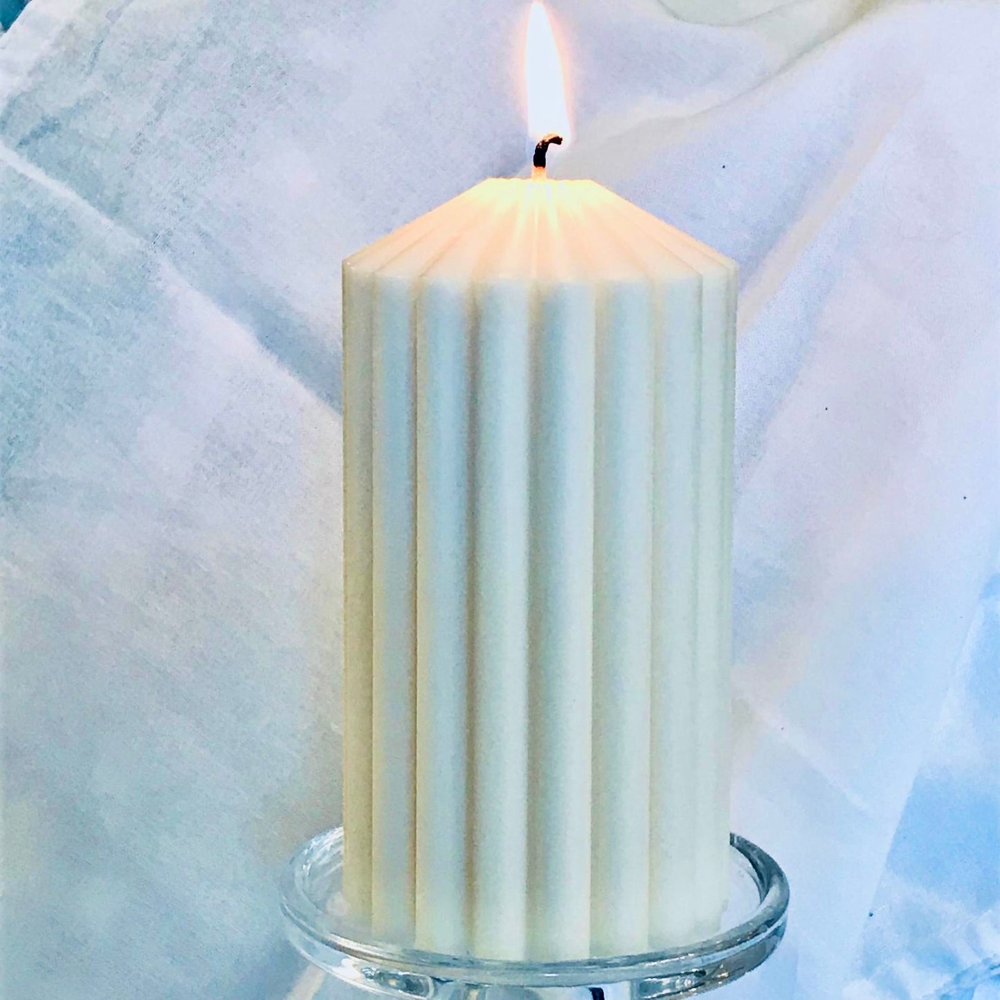 Organic Unscented Soy Pillar Candles