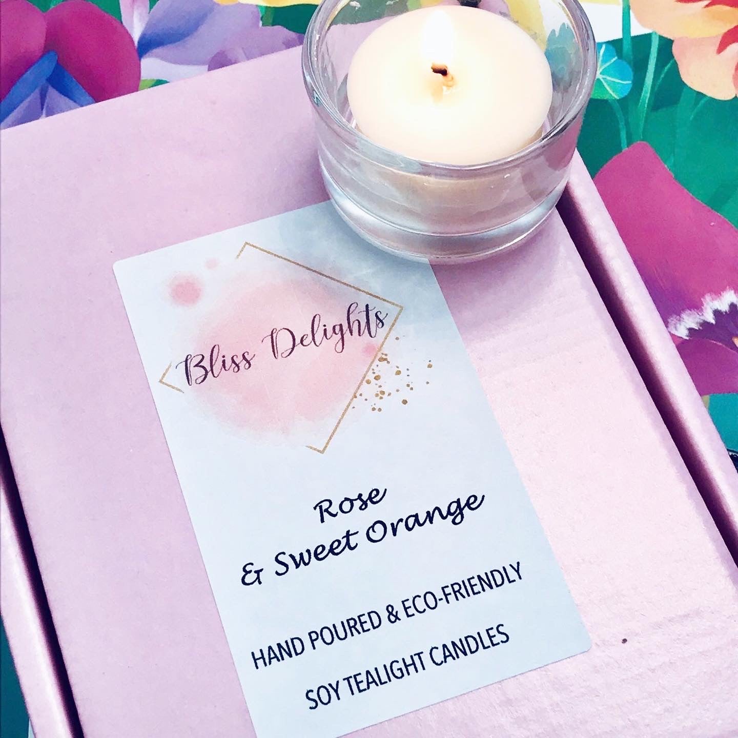 Bliss Delights Rose & Sweet Orange Soy Tealights