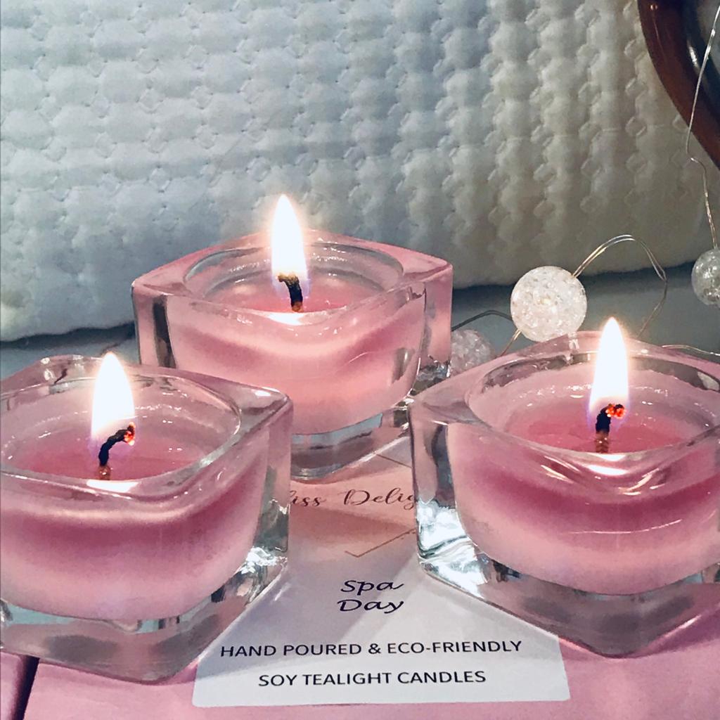 Bliss Delights Soy Tealight Candles - Square | Eco & Vegan Soy Candles