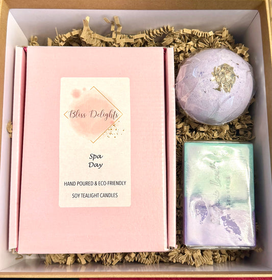 Bliss Delights Spa Day Soy Pillar Candle Bundle