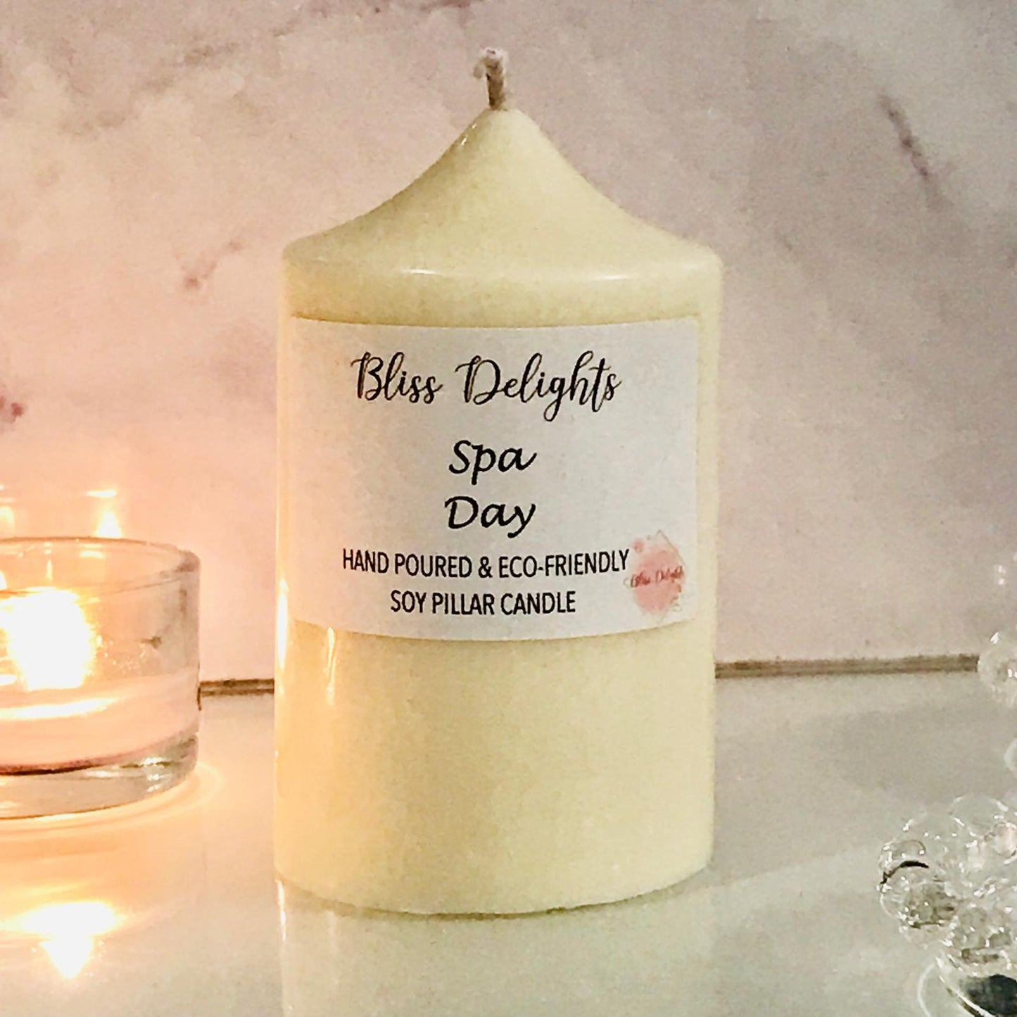 Bliss Delights Spa Day Soy Pillar Candles | Vegan Plastic Free