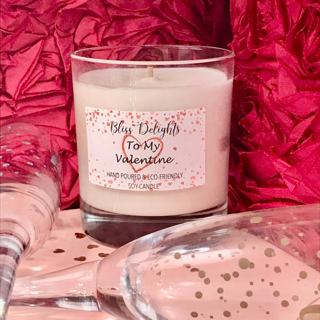 Bliss Delights To My Valentine Candle Gift | Vegan Valentine's Candle