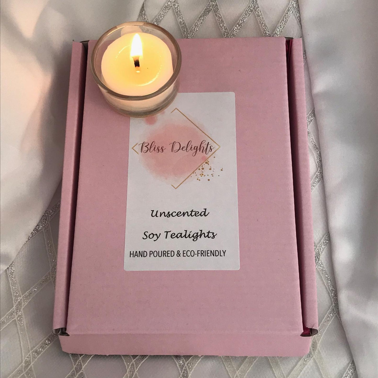 Bliss Delights Unscented Soy Tealights - Vegan, Plastic Free