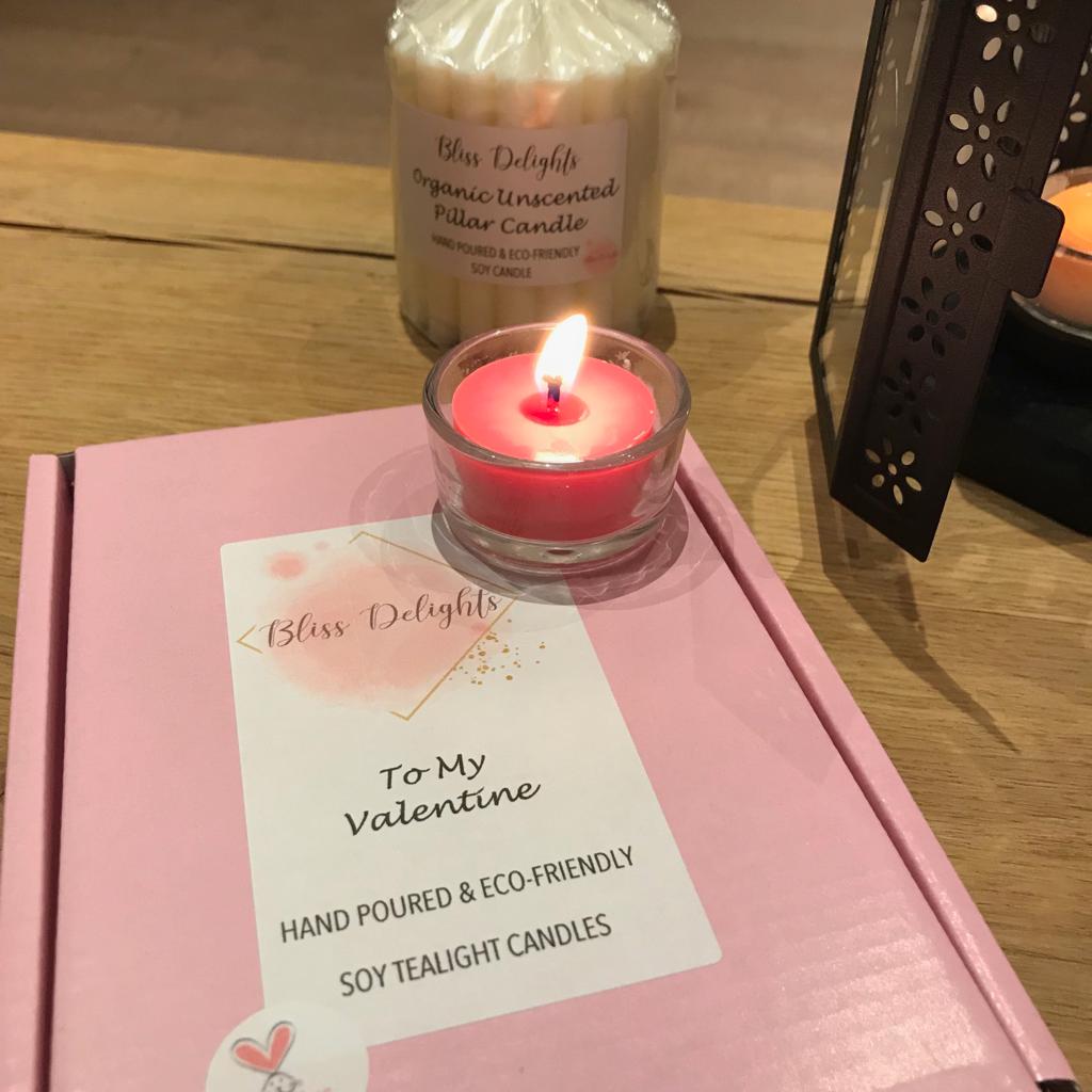 Bliss Delights Valentine's Tealights | To My Valentine Vegan Tealights