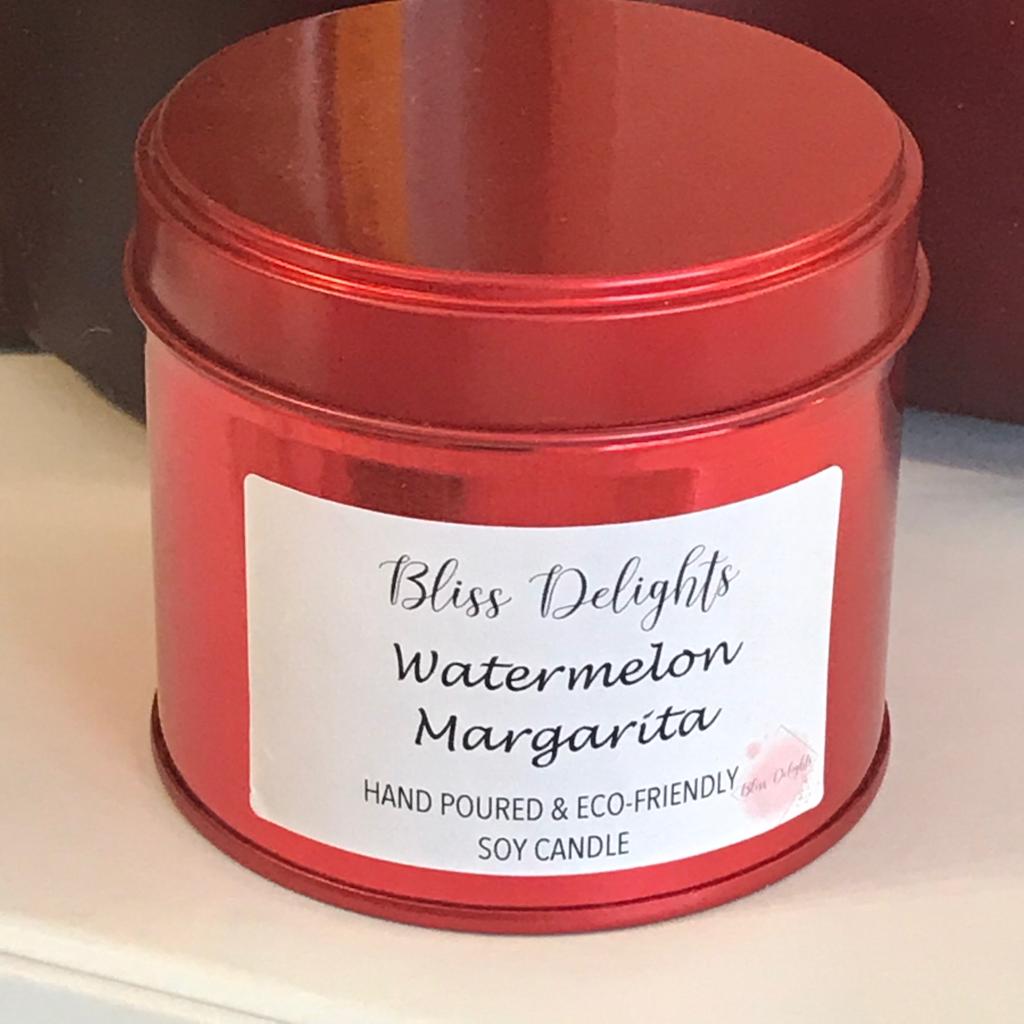 Bliss Delights Watermelon Margarita Scented Candle | Vegan Soy Candle