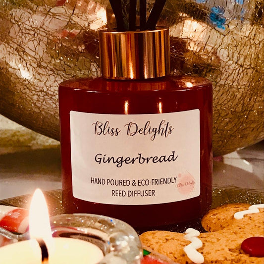 Bliss Delights Christmas Gingerbread Eco-Friendly Reed Diffuser