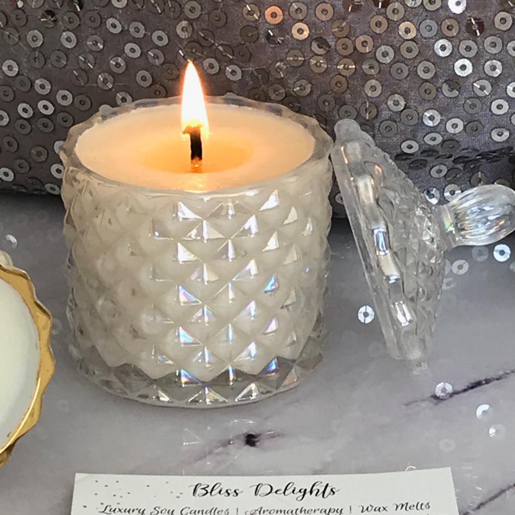 Bliss Delights Pearlescent Diamond Geo Candles | Eco Soy Wax
