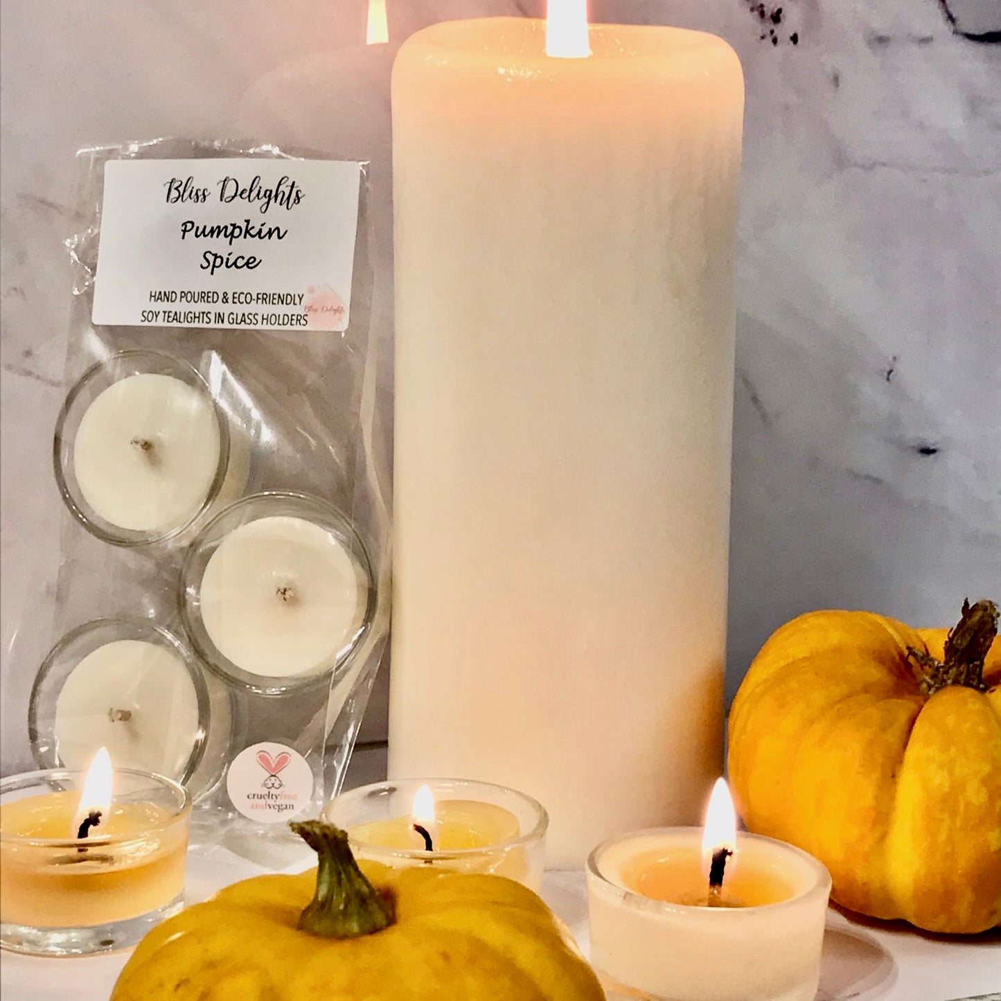 Natural Unscented Soy Pillar Candles