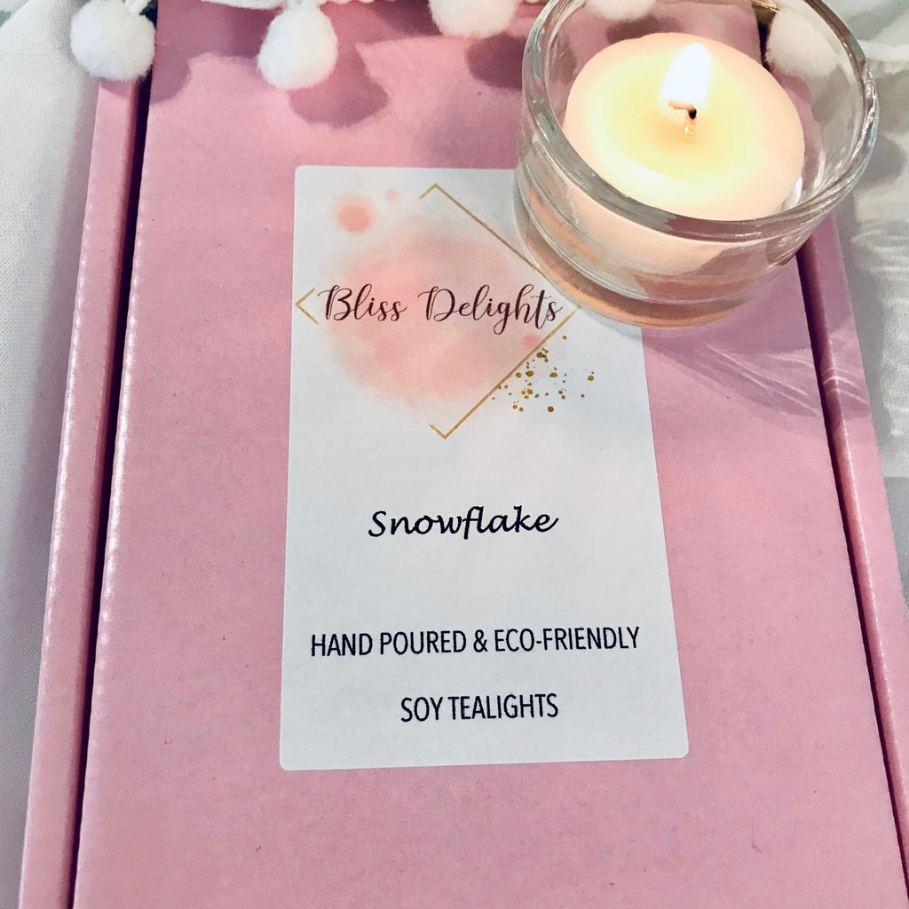 Bliss Delights Snowflake Tealights | Vegan Refill Tealights
