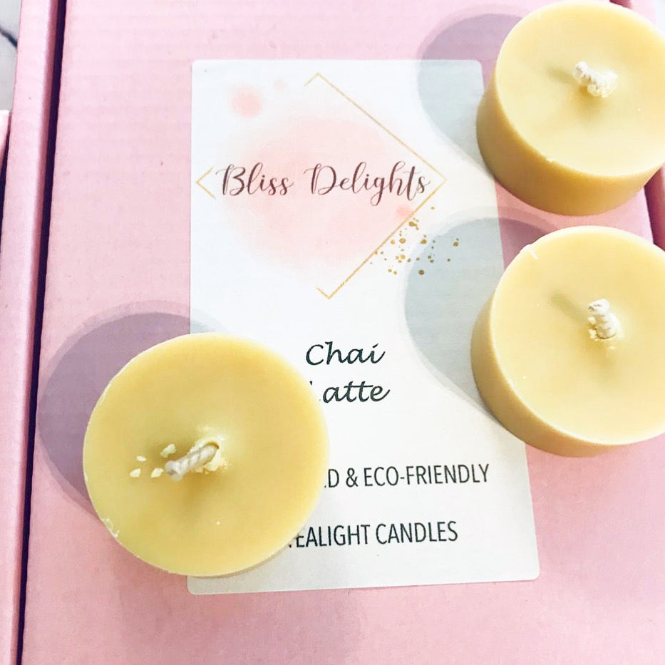 Bliss Delights Chai Latte Tealights | Halloween Tealights Vegan