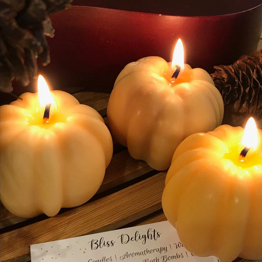 Bliss Delights Pumpkin Candles | Halloween Pumpkin Spice Candles