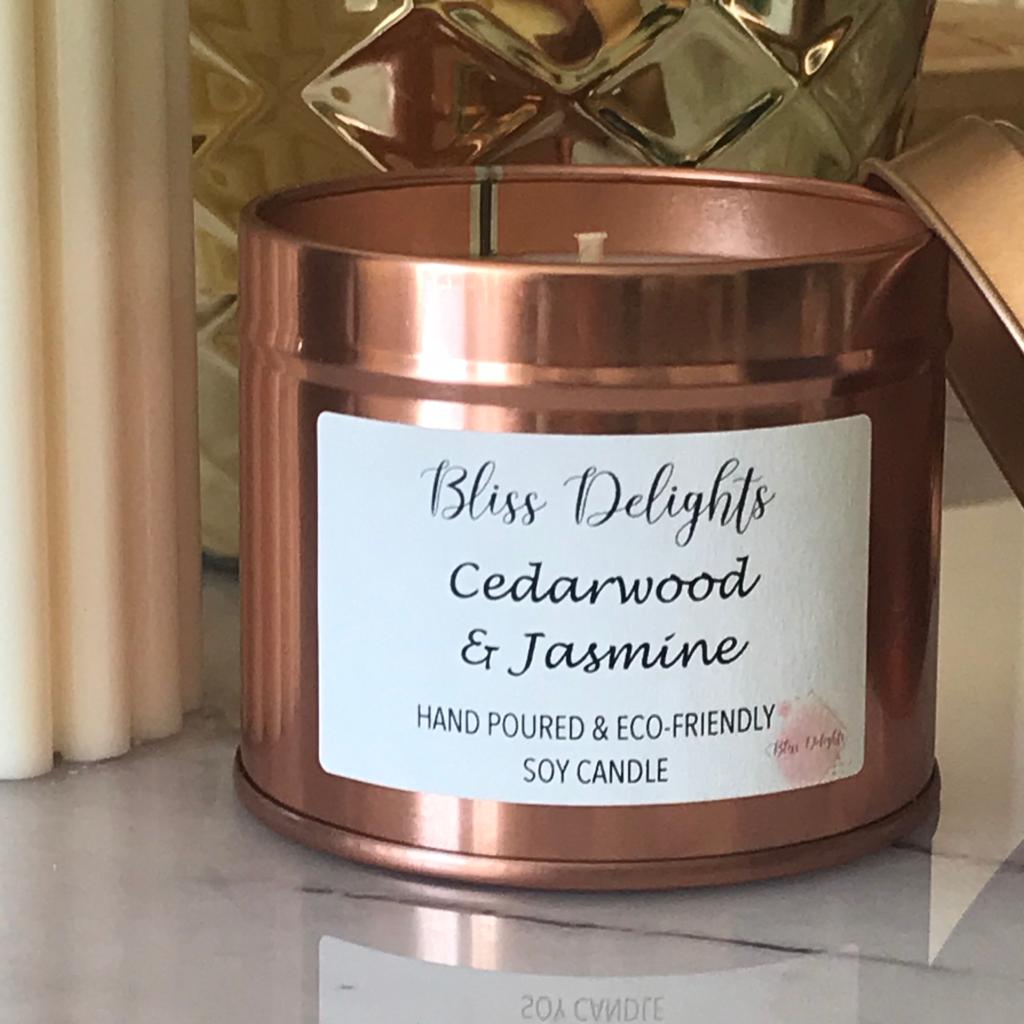 Bliss Delights Amber Noir Scented Candle | Eco-Friendly Soy Candle