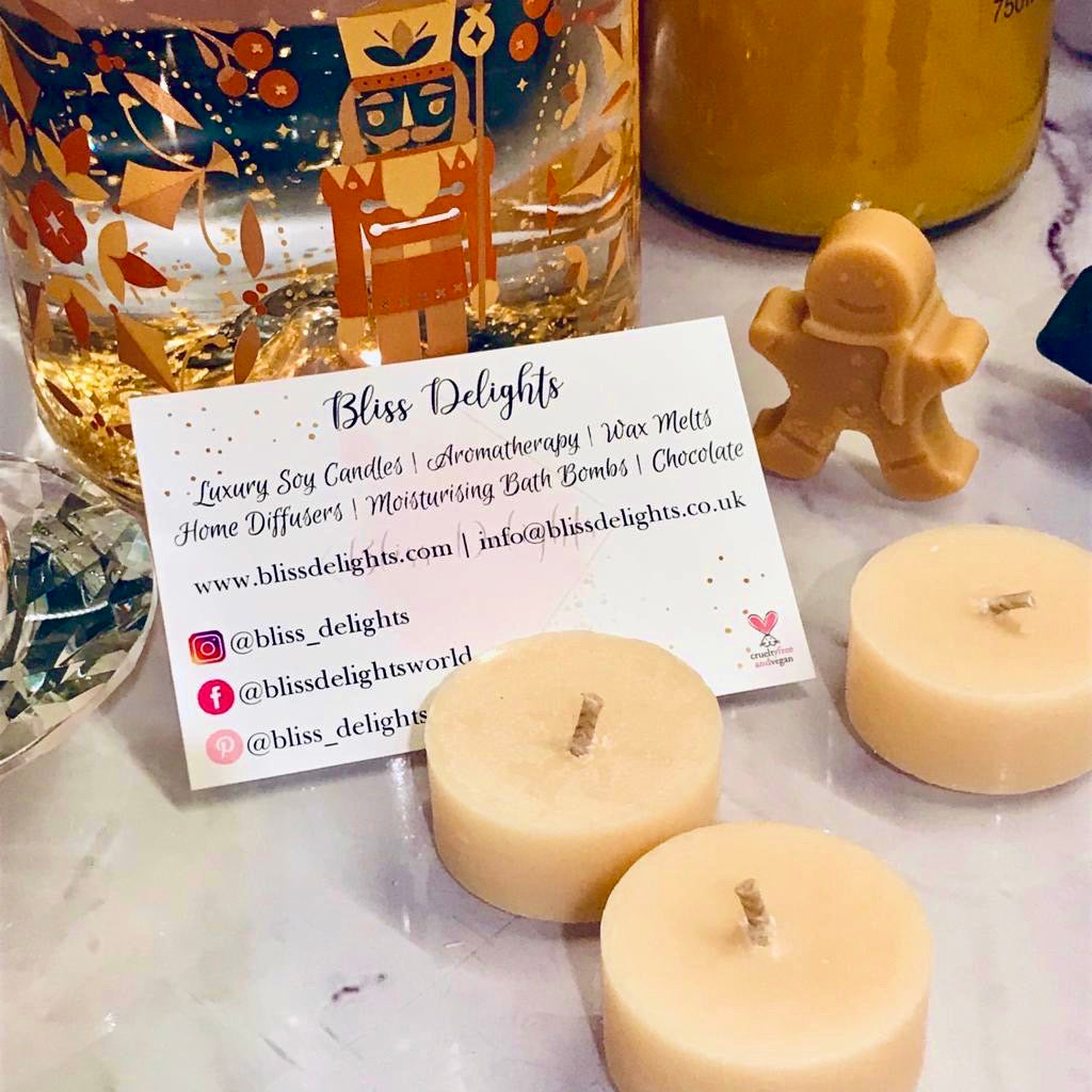 Bliss Delights Gingerbread Tealights | Eco-Friendly Soy Candles