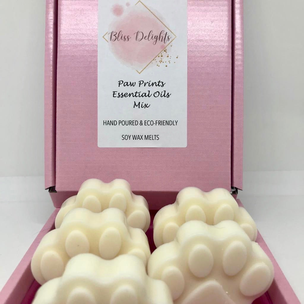 Bliss Delights Animal Friend Bliss Delights Animal Friendly Paw Print Wax Melts in Essential Oilsly Paw Print Wax Melts in Essential Oils
