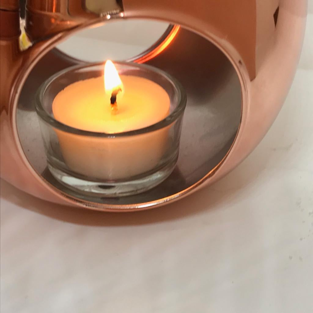 Bliss Delights Copper/Rose Gold Wax Melt Burner / Wax Melter Oil Burner