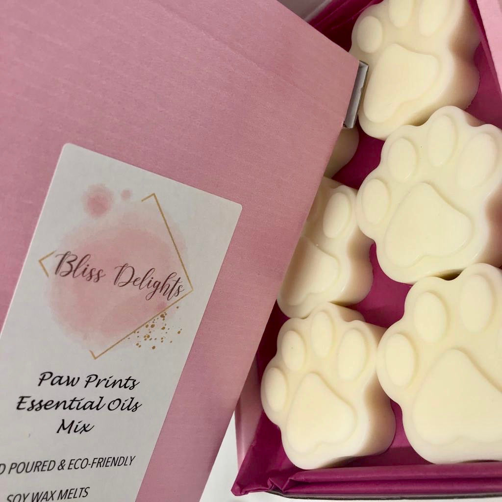 Bliss Delights Animal Friendly Paw Print Wax Melts in Essential Oils