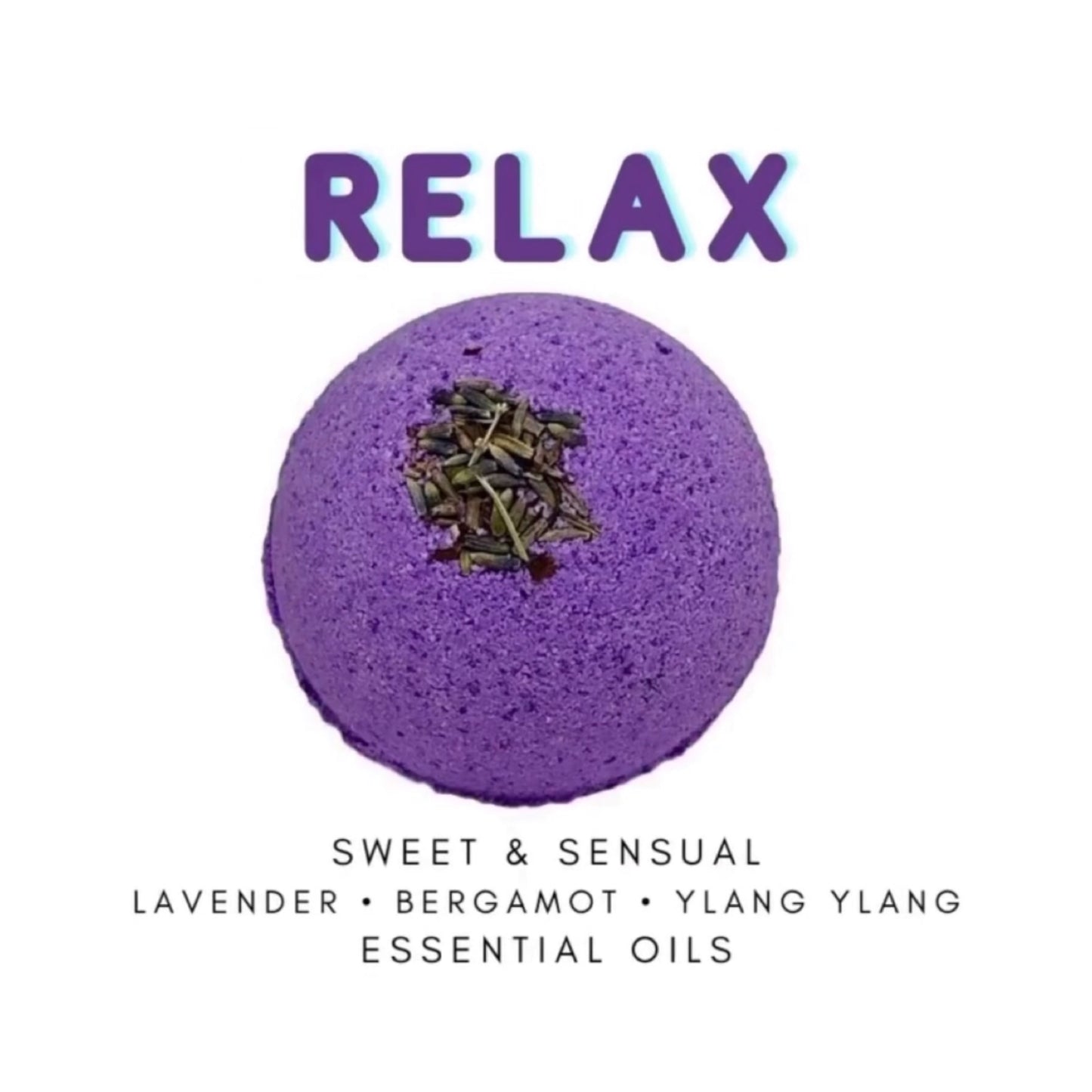 Bliss Delights x Stephanie Llanelli Cosmetics Relax Bath Bomb with Ylang Ylang Essential Oils