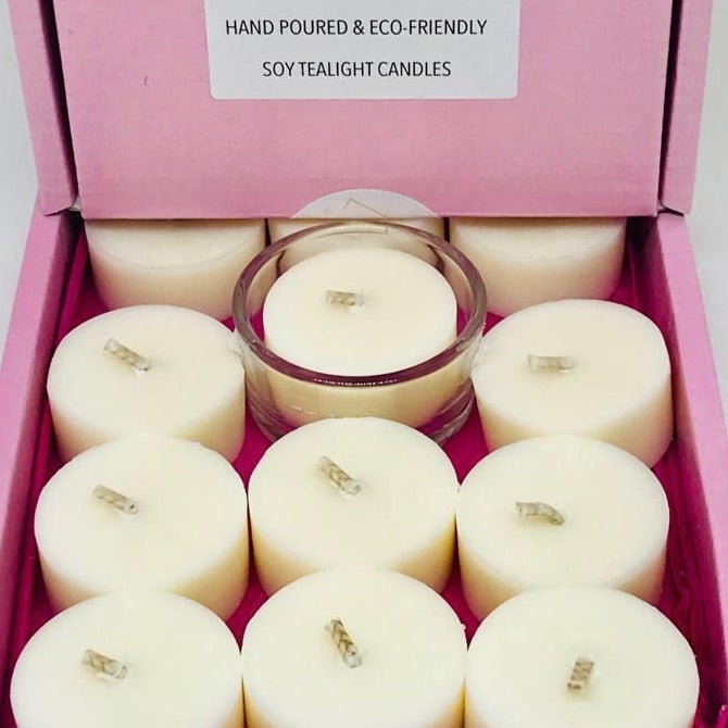 Bliss Delights Unscented Soy Tealights | Eco-Friendly Refill Tealights